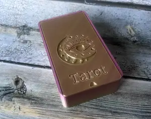 Tarot card box with sliding lid for the big cards