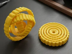 5‑Ring Gyro Fidget • Print in place