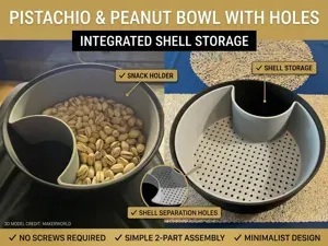 Pistachio/Peanut bowl with holes
