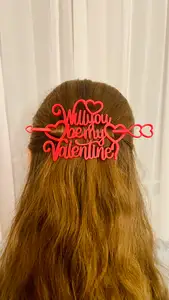 Valentine hair clip