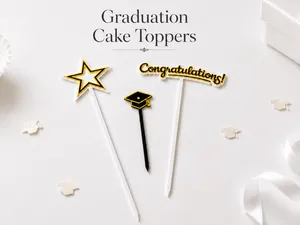 Graduation Cake Toppers & Flower Bouquet Picks
