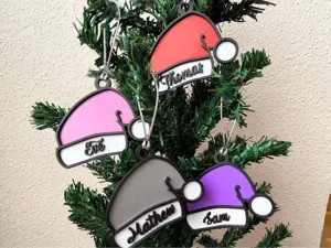 Santa hat Christmas tree ornament