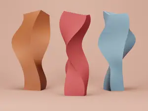 Modern Vase. Elegant flowing sulpture