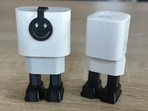 Apple Iphone EU charger face and shoes as holder
