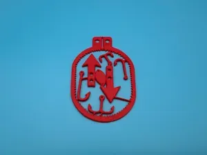 Fishing Kit dog tag (use fishing line as necklace)