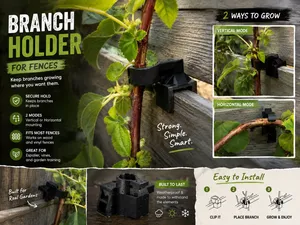 Garden fence branch support
