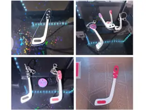 Hockey Stick Game - Toy - Spinning Puck - Keyring