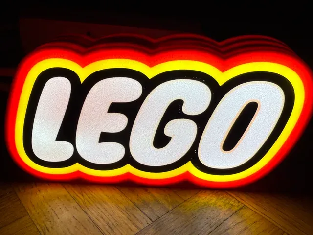Brick Building Block Lightbox Deco Model