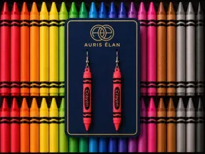 Colour Me Happy Crayon Earrings