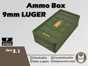 Ammo Storage Box 9mm 50 Rounds