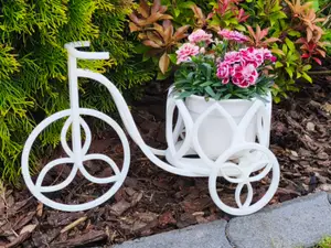 Flower Pot, Tricycle, Bicycle, Garden Decoration.