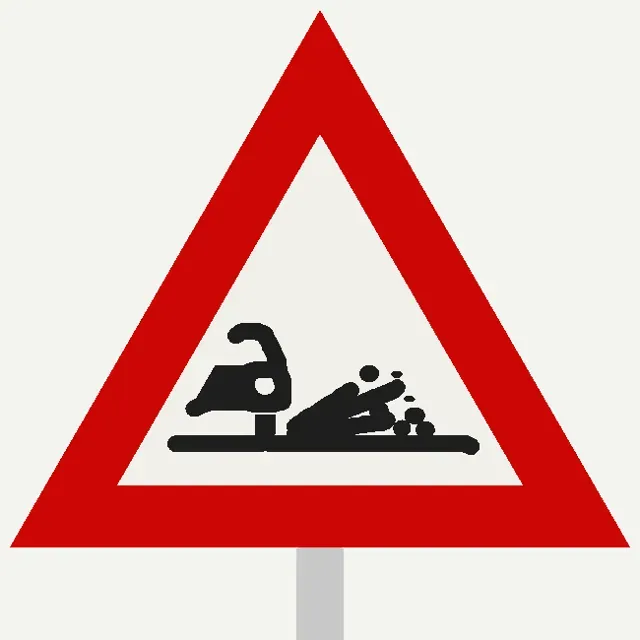 German Sign VZ 101-52 Loose Gravel - 6 Scales — Image 3 of 4