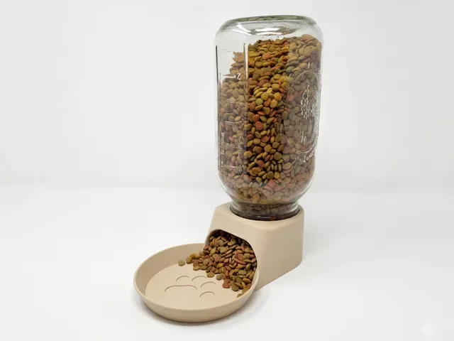 Cat Feeder Mason Jar Automatic Gravity Bowl — Image 3 of 4