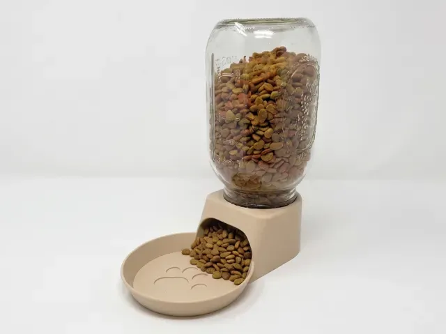 Cat Feeder Mason Jar Automatic Gravity Bowl — Image 4 of 4