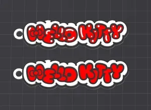 hello kitty logo keychain / charm free commercial