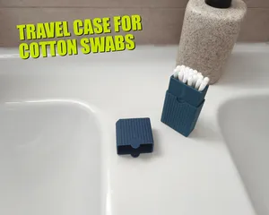 Travel case for cotton swabs