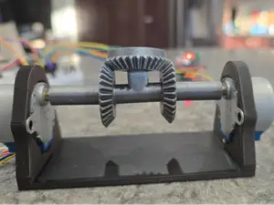 Dual Stepper Differential Bevel Gear Mechanism