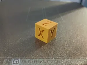 cubo di calibrazione per assi X,Y,Z