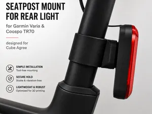Seatpost Mount for Garmin Varia & Coospo TR70