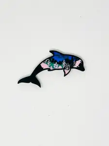 Dolphin Under The Sea Nautical 3D Layer Art