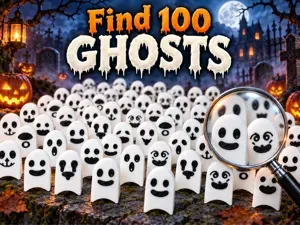 Find 100 Mini Ghosts Spot & Search Halloween Game