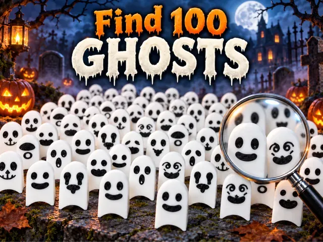 Find 100 Mini Ghosts Spot & Search Halloween Game