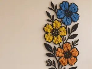 Elegant Floral Moss Wall Art Base Flower Decor