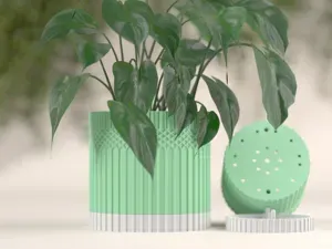 Modern Planter with integrated drainage.Easy Print