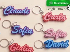 Custom Name Keychain Generator - Dual Color
