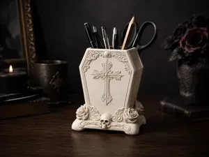 Gothic Coffin Desk Organizer