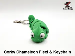Corky Chameleon Flexi & Keychain