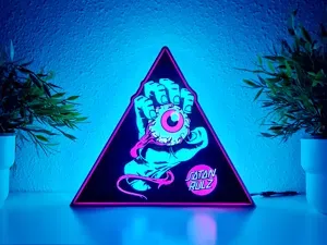 "Satan Rulz" Santa Cruz Screaming Hand LED Light