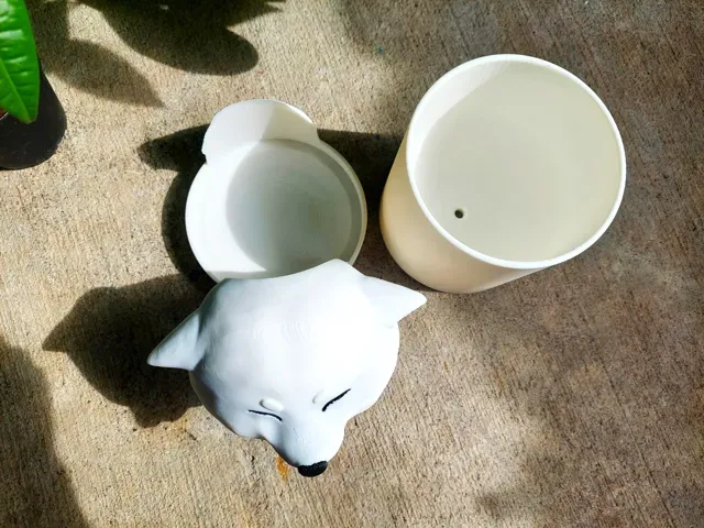 Happy Cartoon Shiba Inu Planter Pot Doge Puppy Dog — Image 6 of 17