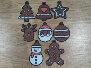 Gingerbread Christmas Ornaments Set