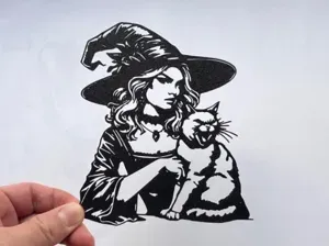 Witch and Cat Decor