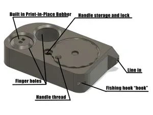 Handheld Fishing Kit - Print-in-Place Reel