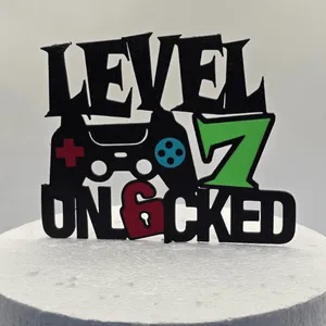 Level 7 Unlocked cake topper