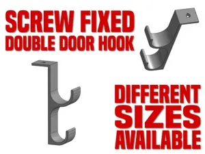 Screw Fixed Double Door Hook