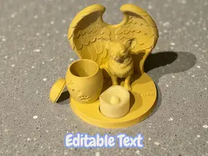 Chihuahua Urn & Tealight Text Memorial