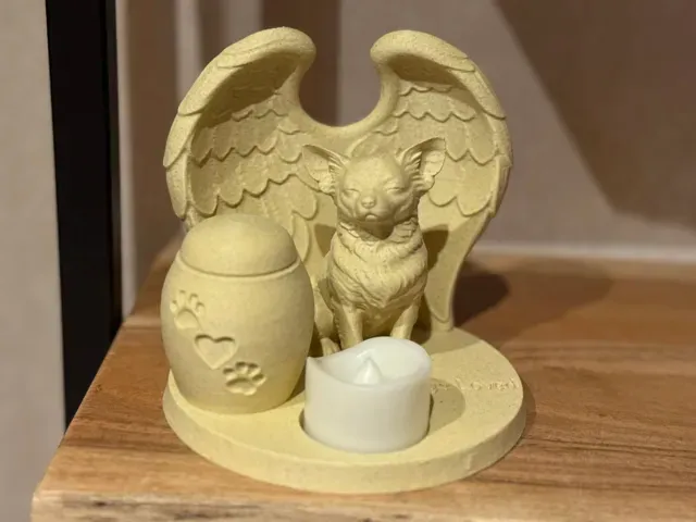 Chihuahua Urn & Tealight Text Memorial — Image 2 of 2