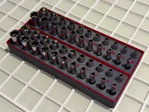 Icon 1/4" Drive SAE & Metric Socket Gridfinity Bin