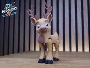 Print in Place Articulated Reindeer Model