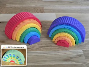 Montessori Texture Rainbow Puzzle (6 or 7 colours)