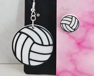 Volleyball Earrings Stud and Hoop UPDATED