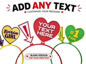 Customizable Heart Headband – Add Any Text