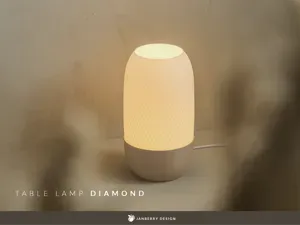 Table Lamp - with Diamond Pattern