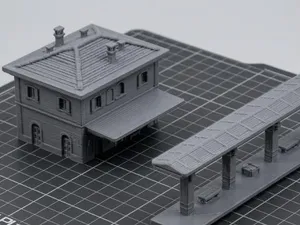 Italian Style N-Scale Railway Station & Platform