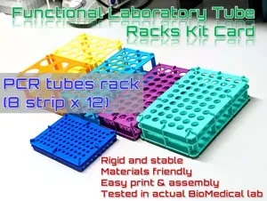 PCR tubes rack (8 strip x 12) Kit card