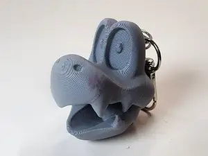 Skeleton Koopa Head Keychain