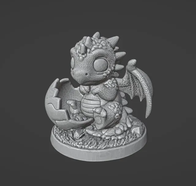 DnD Baby Dragon Hatchling | Fantasy RPG Miniature — Фото 3 из 17